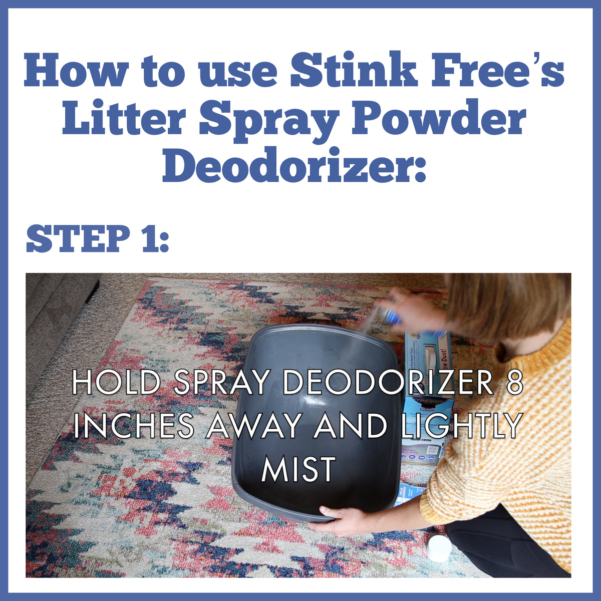 Litter Box Deodorizer w/ FREE Rainstorm Cat Deodorizer No more stick