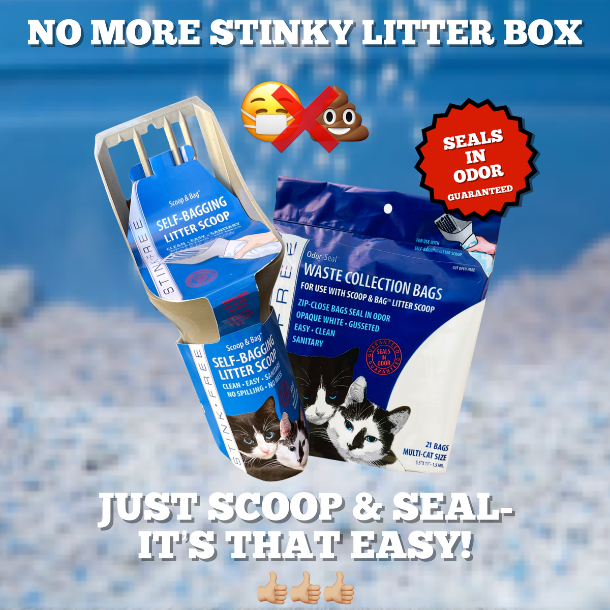 Picture of Every Cat Litter Spray with FREE Litter Scoop, 21 Odor Seal Bags & Tra ...