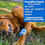 Proud Pet Patches A Better Dog Bandage for Wound Care, Cone Collar Alternative. Recovery Bandage for Dogs Leg. Cover & Help Licking of Hot Spots, Lick Granuloma, Stitches w/Hot Spot Spray