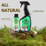 Solid Gel Deodorizer For Pets - Rainstorm Scent (2 pack) + FREE All Natural 4oz Concentrate paired with an empty 24oz spray bottle
