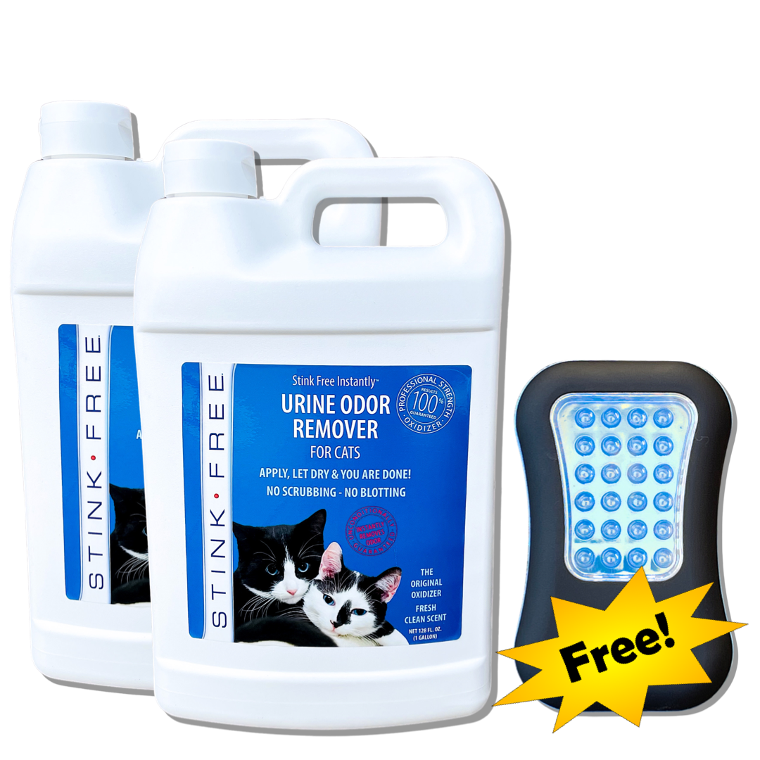 BLACK FRIDAY SPECIAL- Stink Free Instant Urine Odor Remover For Cats with FREE UV Bone Light