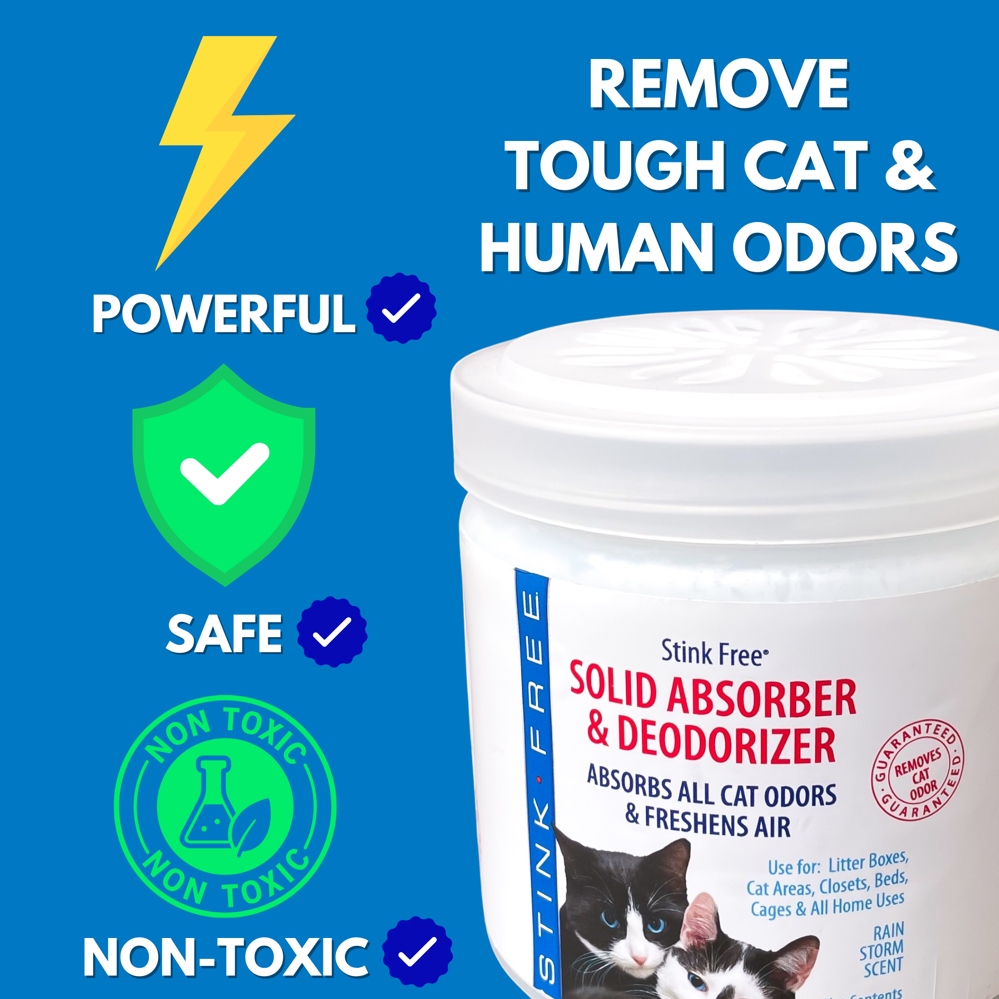 Solid Deodorizer For Cats - Rainstorm Scent