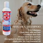 Ring Out - Pet Skin & Paw Cleaning Combo Set - Control & Help Ringworm | Recovery, Itch Calming Spray & Shampoo For Dog, Cat, all Pets. Gentle & Highly Effective For Skin (Empty Applicator Bottle)