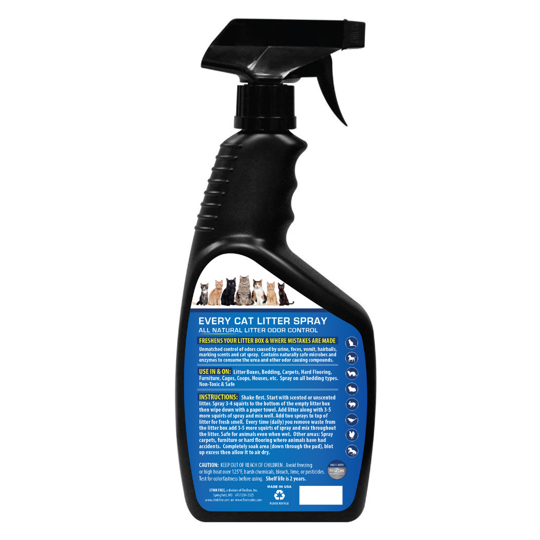 Stink free sales litter box spray