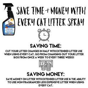 Every Cat Litter Spray with FREE Litter Scoop, 21 Odor Seal Bags & Travel Size Every Cat