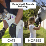 HandsOn Pet Grooming Gloves - Patented #1 Ranked, Award Winning Shedding, Bathing, & Hair Remover Gloves - Gentle Brush for Cats, Dogs, and Horses