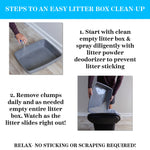 Cat Litter Box Deodorizer Powder Spray & Odor Eliminator - Non-Stick & Non-Stink