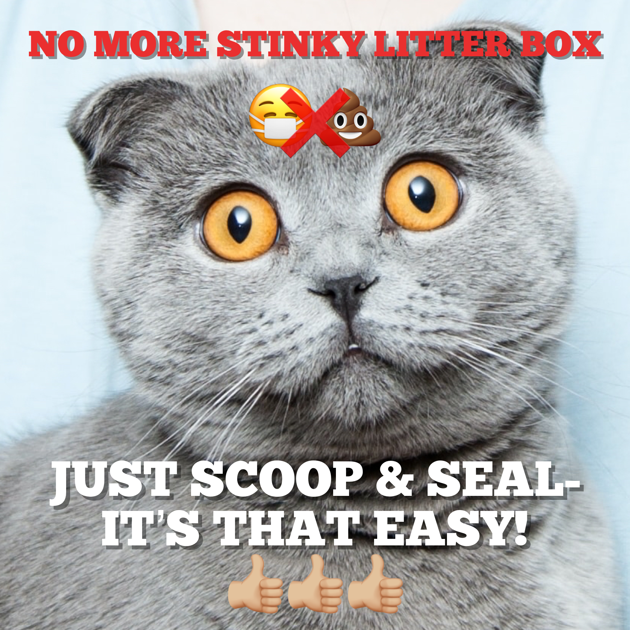 Self Bagging Litter Scoop with FREE 21 Odor Seal Bags & Every Cat litter spray 2 oz