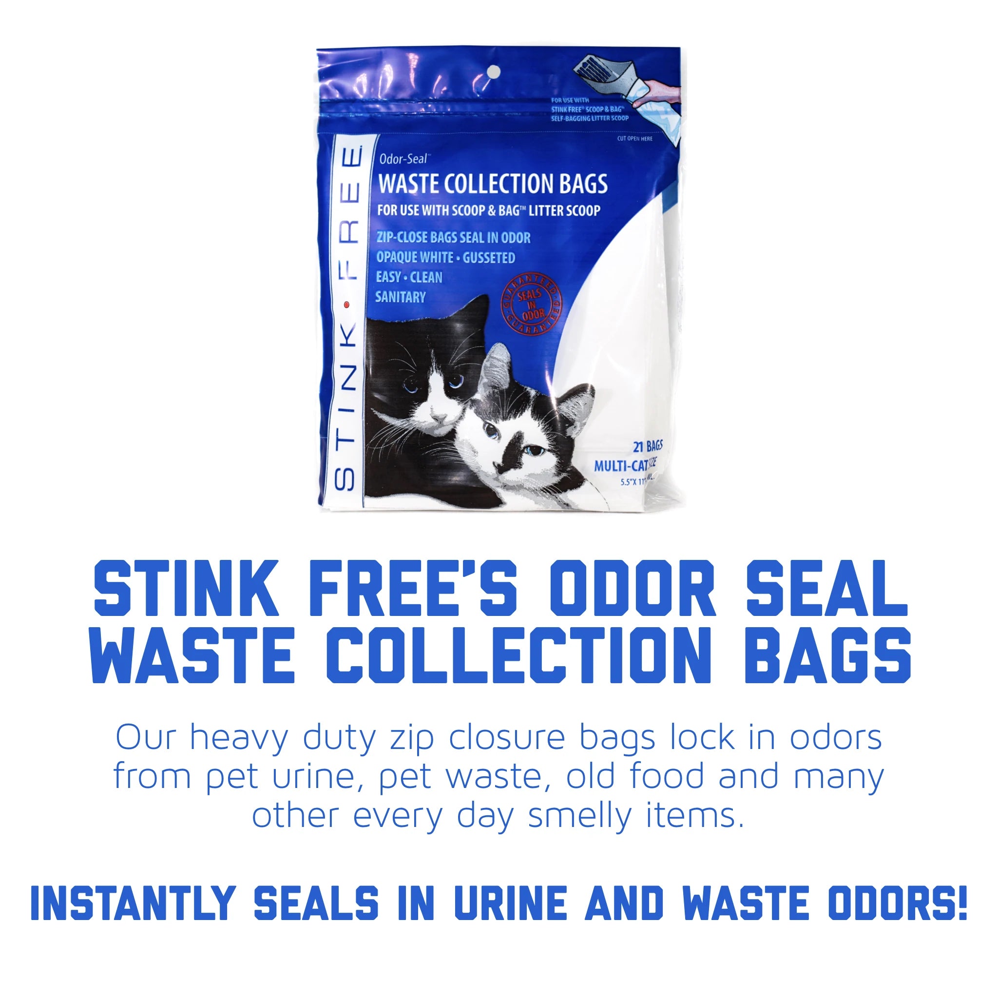 Rainstorm Solid Absorber & Deodorizer with 21 Odor Seal Waste Collection Bags