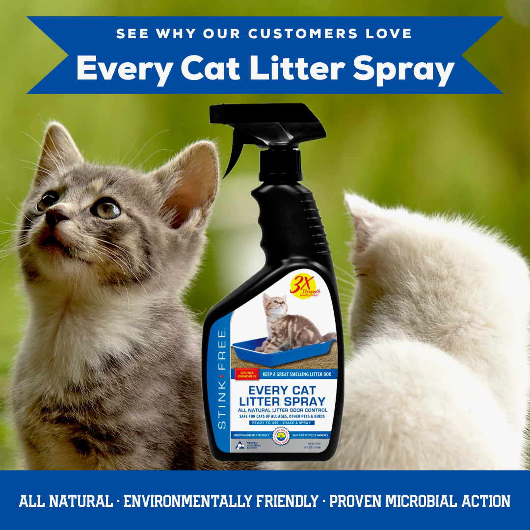 Every Cat Litter Spray, Rainstorm Solid Deodorizer for Cats & Pack of Odor Seal Waste Collection Bags